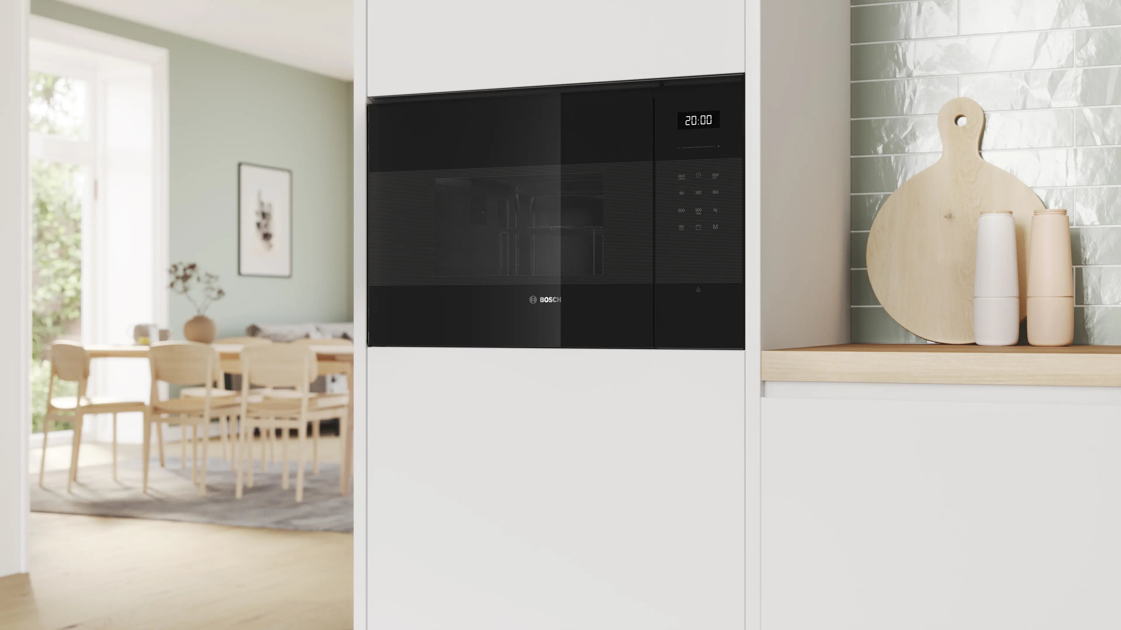 Bosch BEL554MB2M built-in microwave with grill in black, further view 5