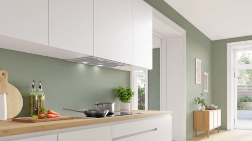 Bosch DHL755BM canopy cooker hood in silver metallic, further view 2
