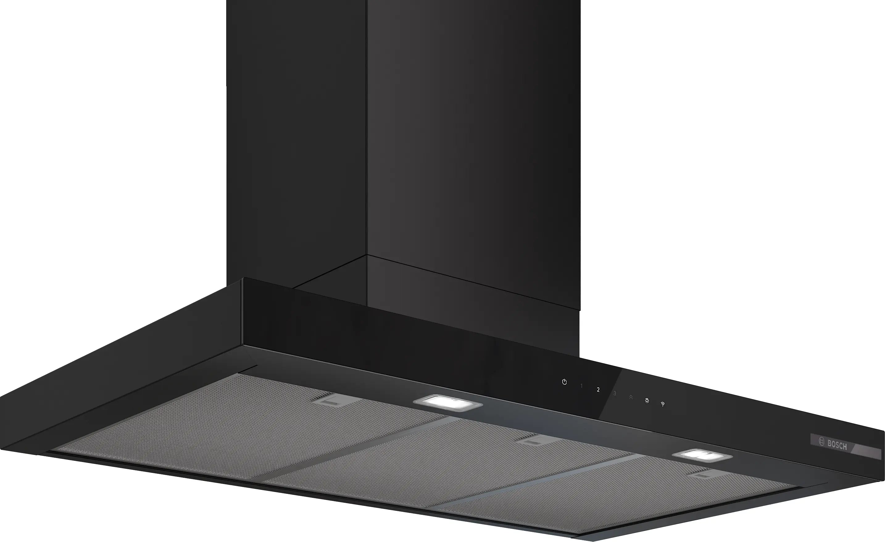 Bosch DWB97DN60B wall-mounted cooker hood in matt black, 898 mm wide