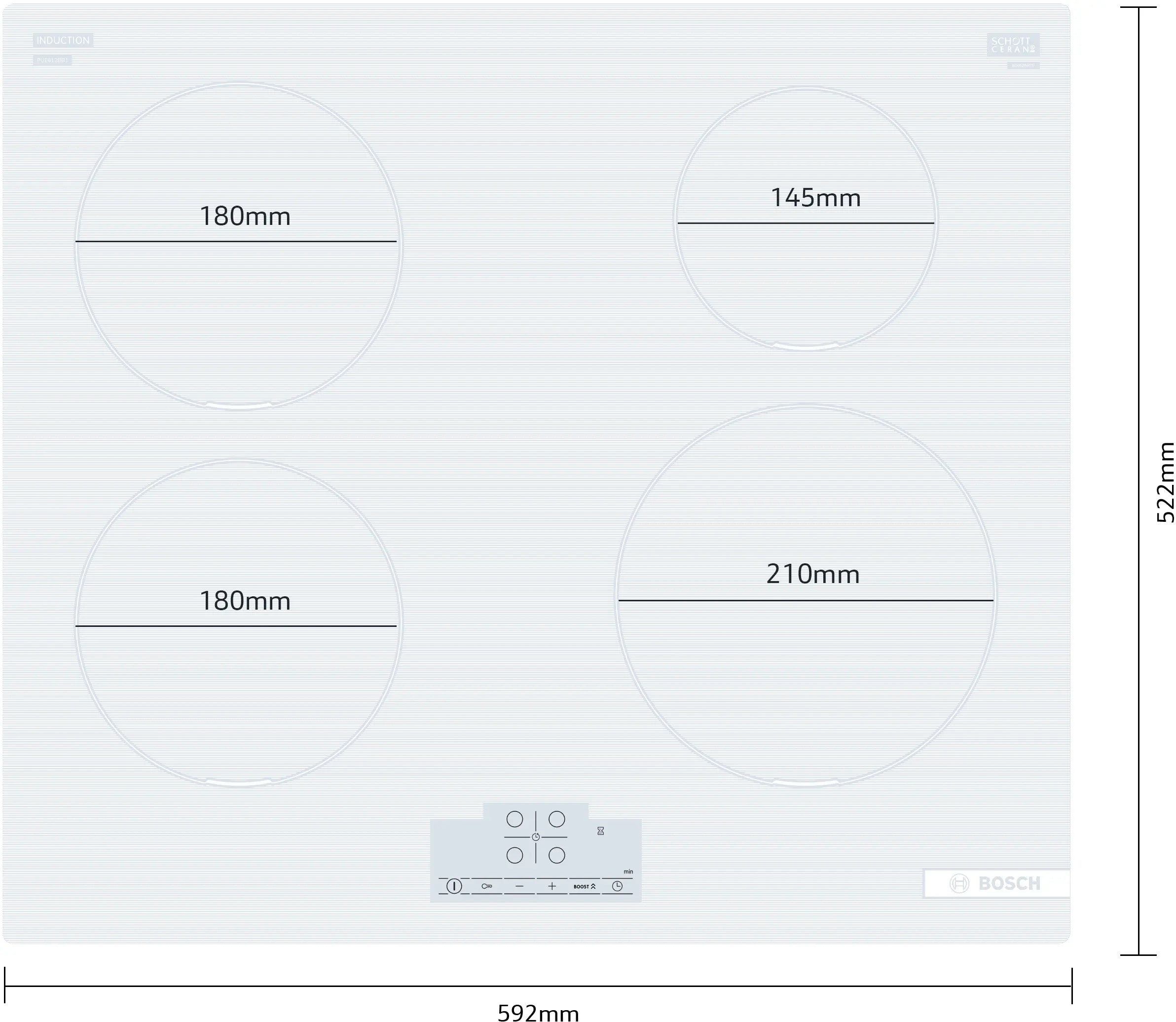 Bosch PUE612BB1J induction hob, further view 5