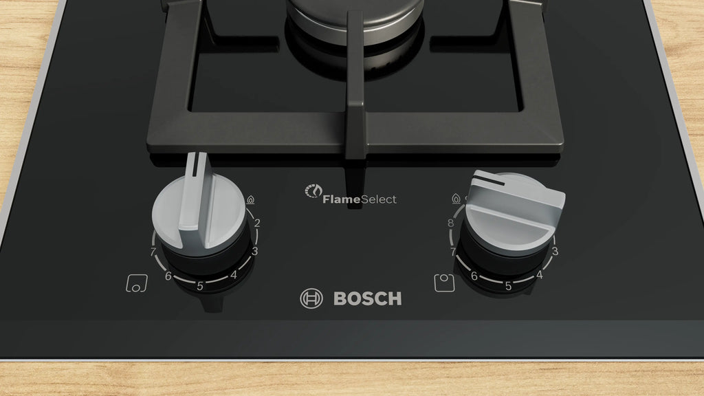 PRB3A6I40X Series 8 Domino gas hob 30 cm Ceramic, Black