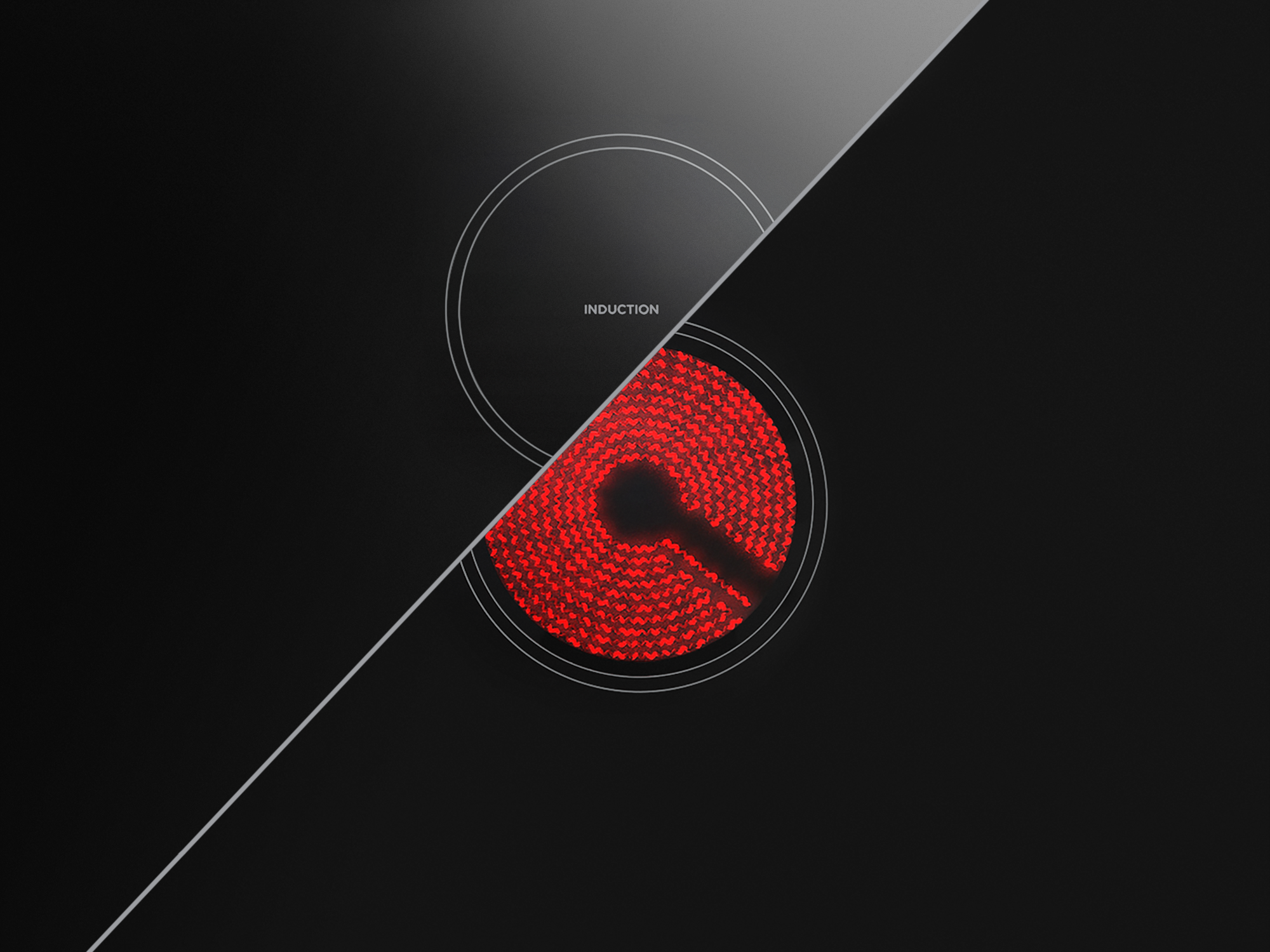 Fujioh FH-IC6020 hybrid induction and ceramic hob, further view 2