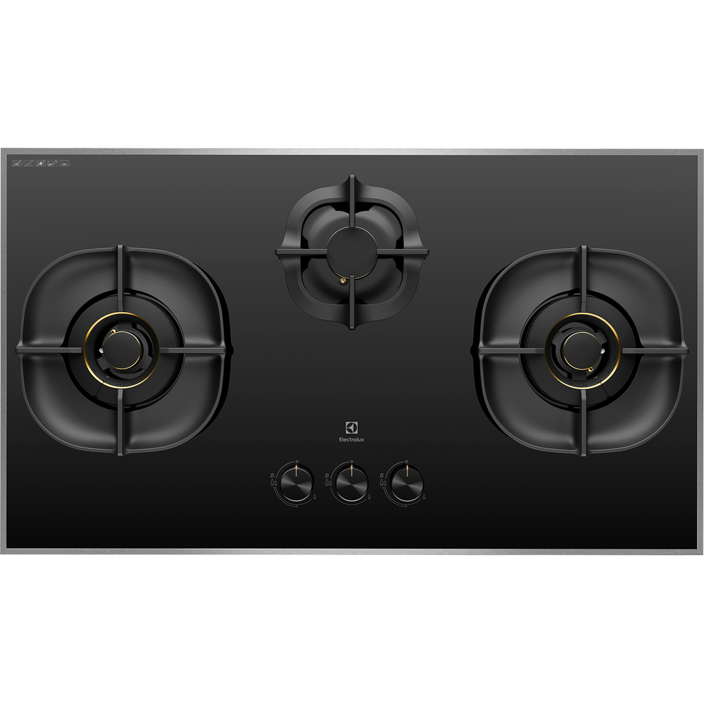 Electrolux EHG9350BEP three-burner built-in gas hob, 902 mm wide, Town Gas
