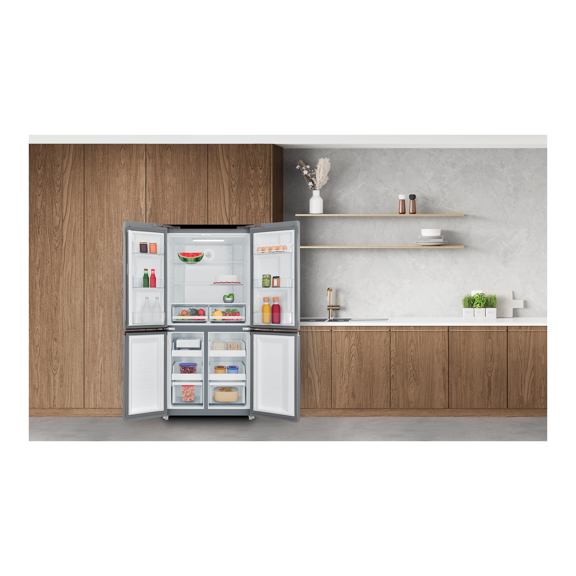 EQE4900B-B 497L 600 Series quad refrigerator
