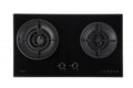 Fujioh FH-GS7020 SVGL two-burner gas hob in glass with a double inner flame burner, 780 mm wide