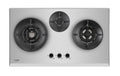 Fujioh FH-GS7030 SVSS three-burner gas hob in stainless steel with a double inner flame burner, 860 mm wide