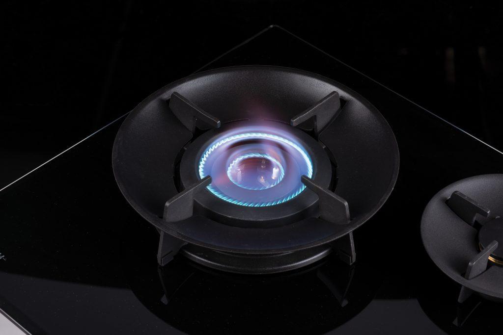 Fujioh FH-GS7020 SVGL two-burner gas hob in glass, further view 3