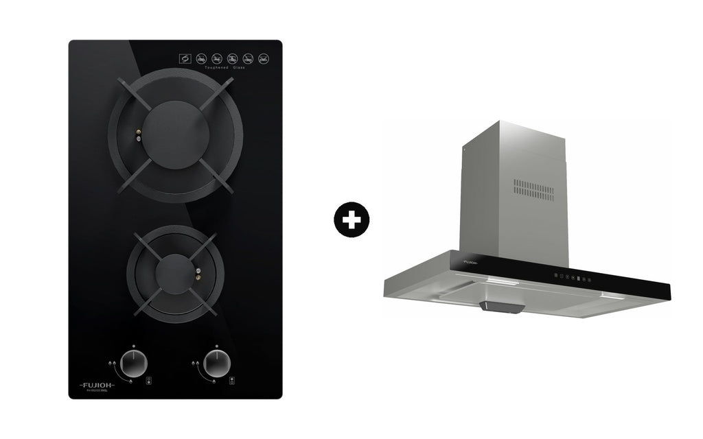 Fujioh Bundle — FH-GS2525 Domino Hob + FR-MT1990 Chimney Hood