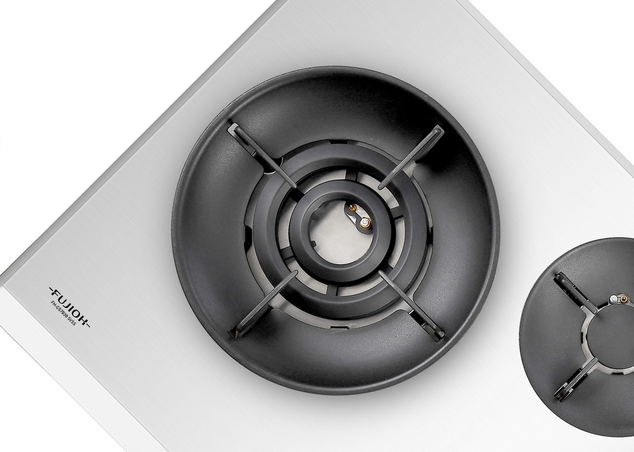 Fujioh FH-GS7020 SVSS two-burner gas hob in stainless steel, further view 2