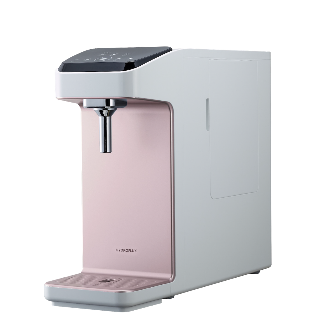 Hydroflux H2300 slim tankless water purifier in Rose Gold