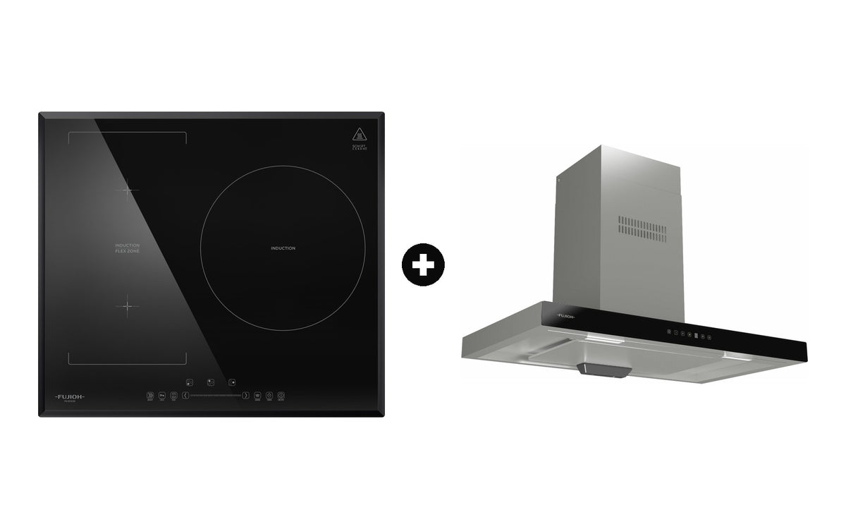 Fujioh Bundle — FH-ID3530 Flex Induction Hob + FR-MT1990 Chimney Hood