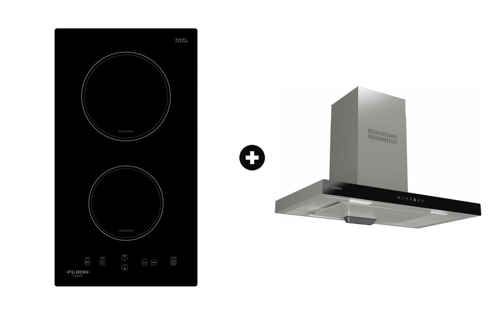 Fujioh Bundle — FH-ID5125 Domino Induction Hob + FR-MT1990 Chimney Hood