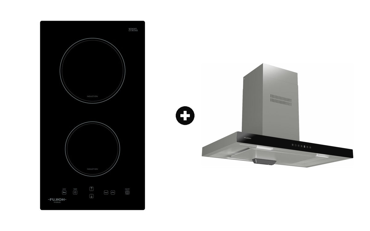 Fujioh Bundle — FH-ID5125 Domino Induction Hob + FR-MT1990 Chimney Hood