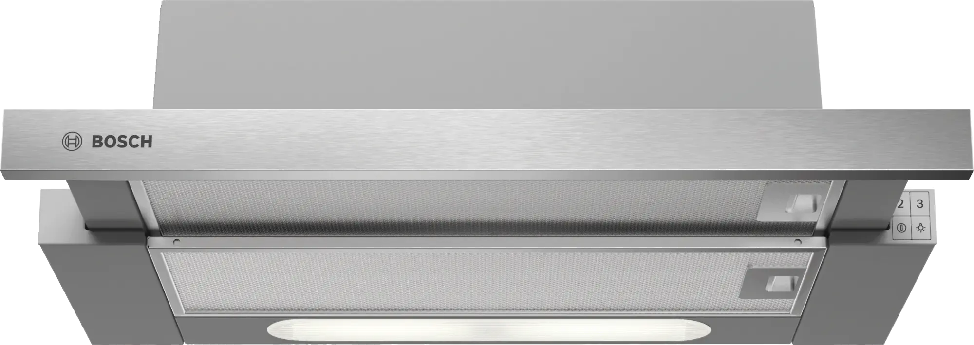 Bosch DHI623GSG telescopic cooker hood in stainless steel, 598 mm wide