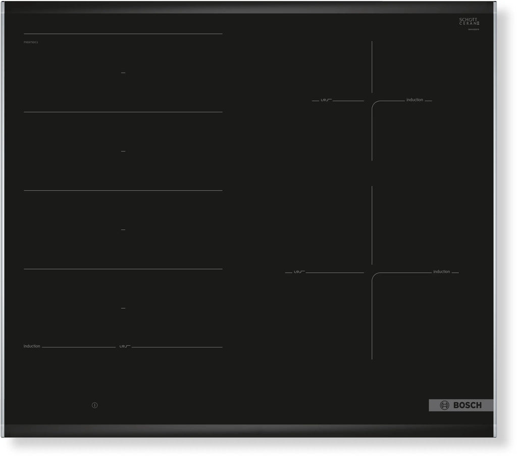 Bosch PXE675DC1E induction hob, surface mount with frame, further view 4