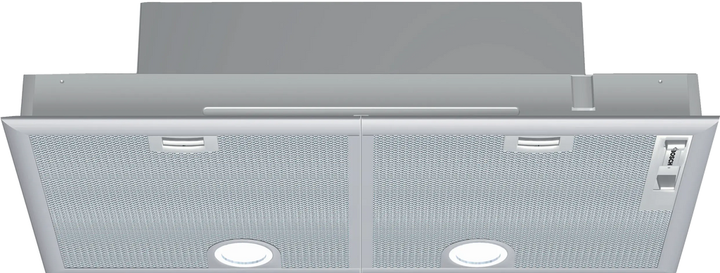 Bosch DHL755BL canopy cooker hood in silver metallic, 730 mm wide