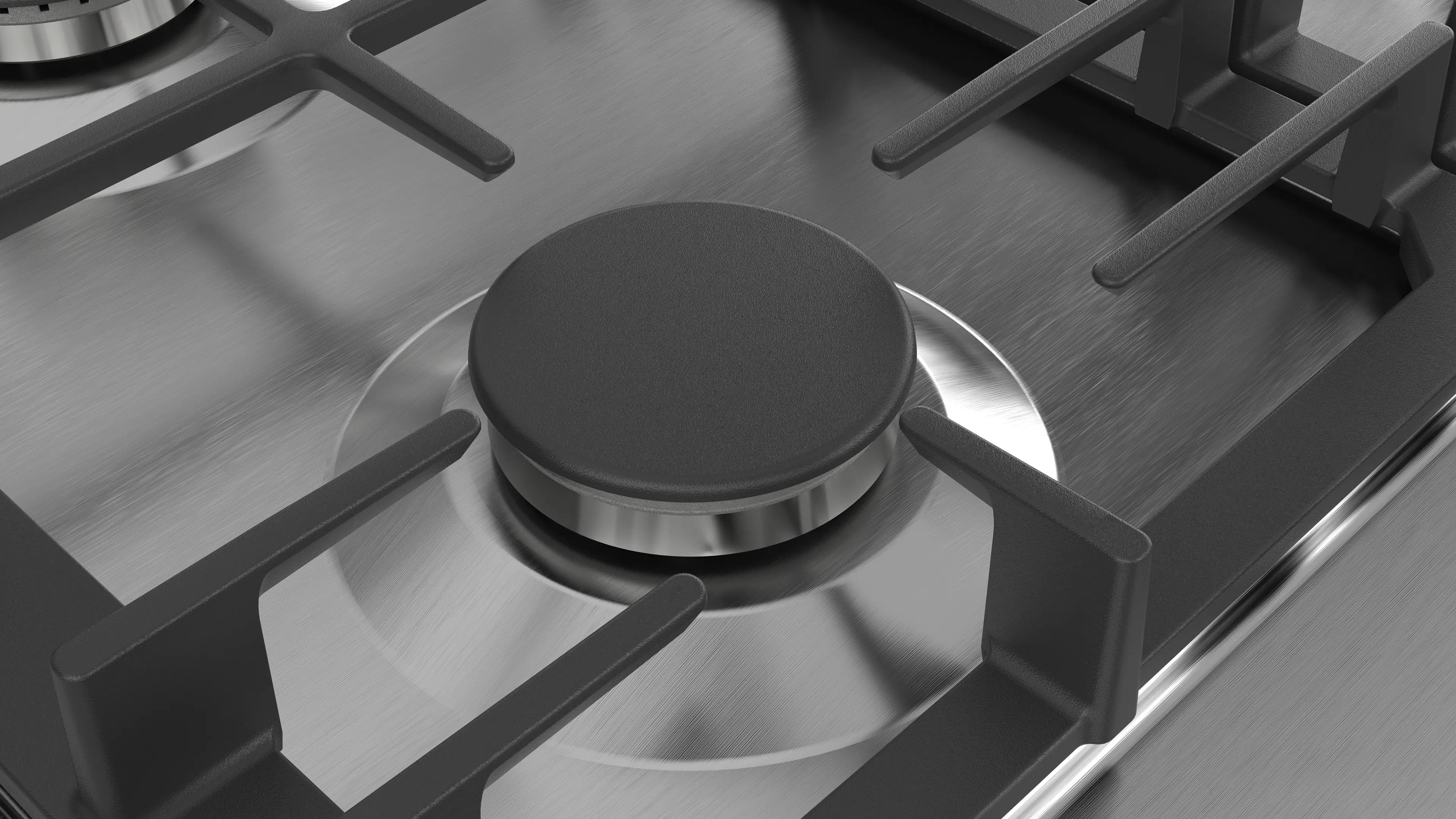 Bosch PCC6A5B90K Town Gas hob in stainless steel, further view 4