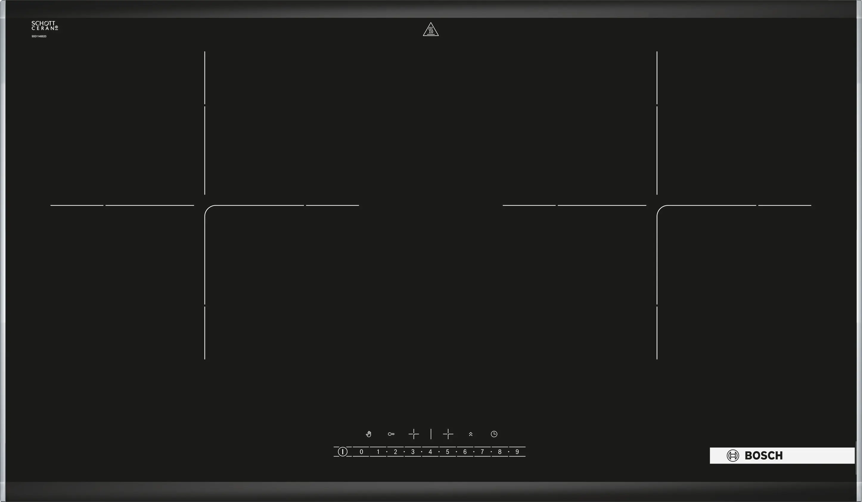 Bosch PPI82560MS induction hob, surface mount with frame, 780 mm wide