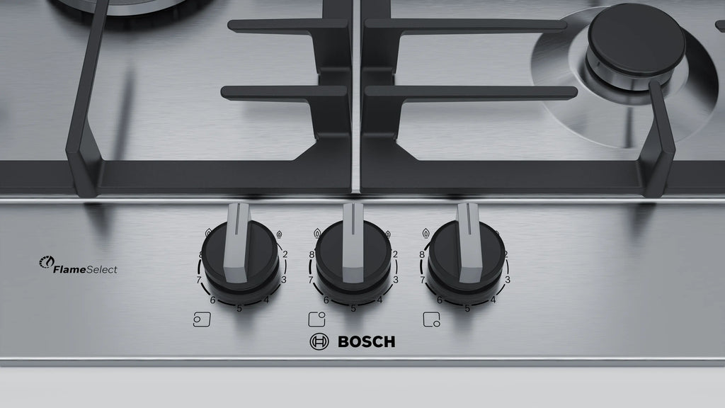 Bosch PCC6A5B90K Town Gas hob in stainless steel, further view 2