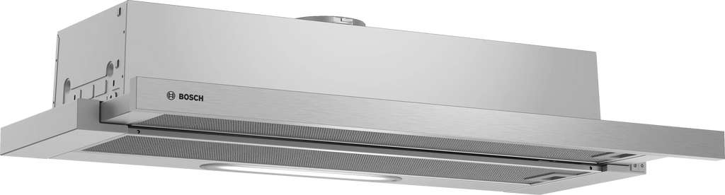 Bosch DFT93AC50 telescopic cooker hood in silver, 898 mm wide