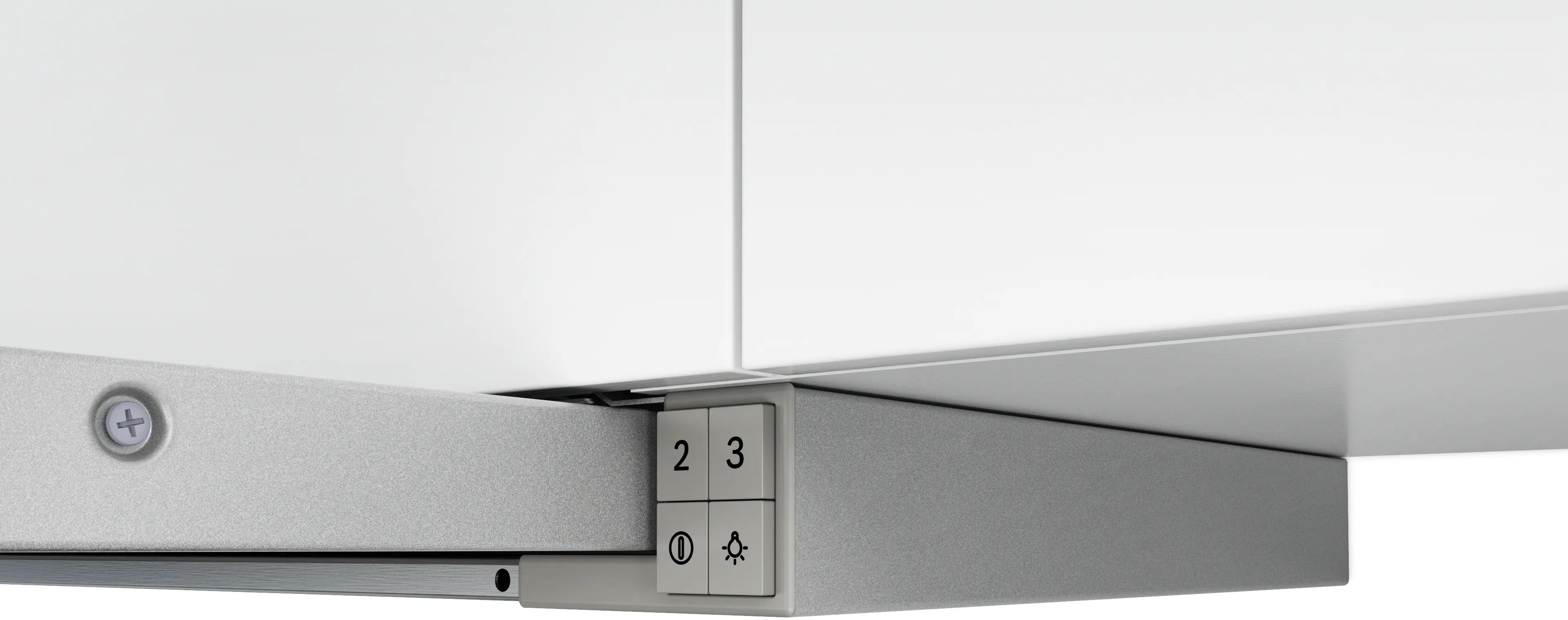 Bosch DFT63AC50 telescopic cooker hood in silver, further view 2