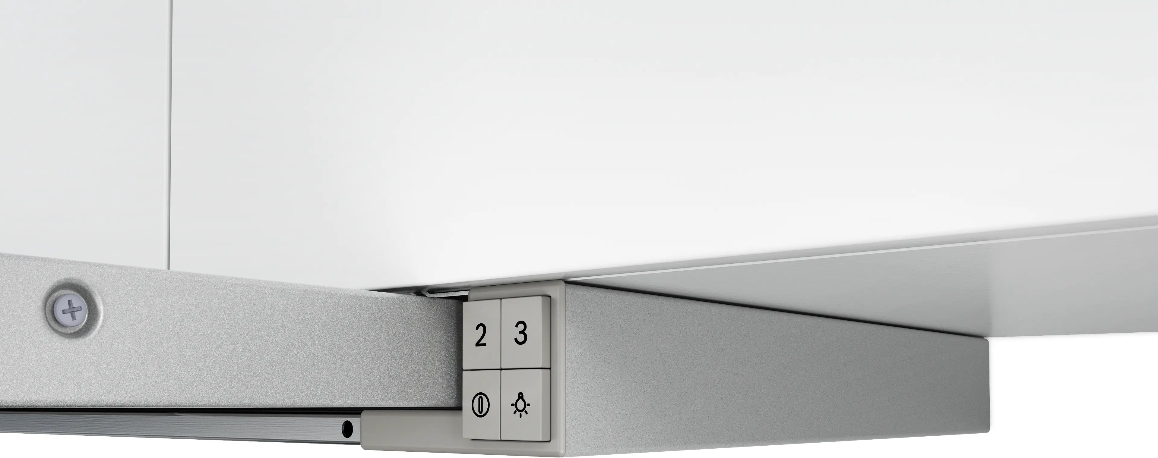 Bosch DFT93AC50 telescopic cooker hood in silver, further view 2