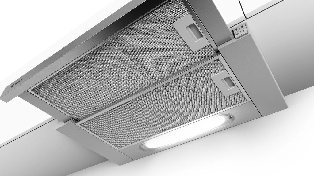 Bosch DFT63AC50 telescopic cooker hood in silver, further view 3