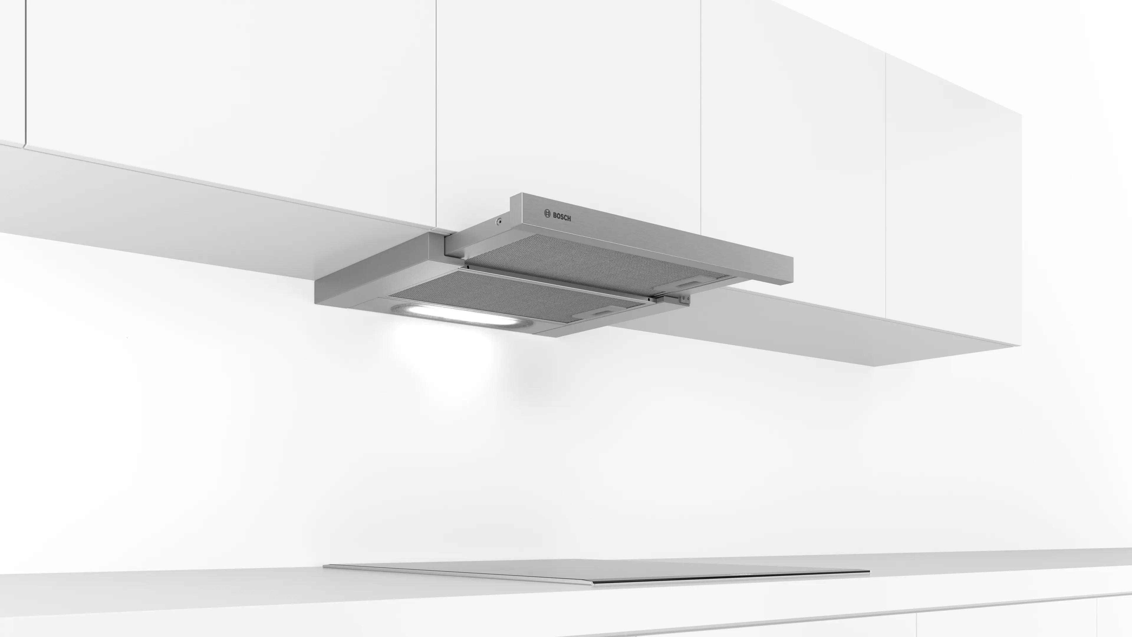 Bosch DFT63AC50 telescopic cooker hood in silver, further view 4
