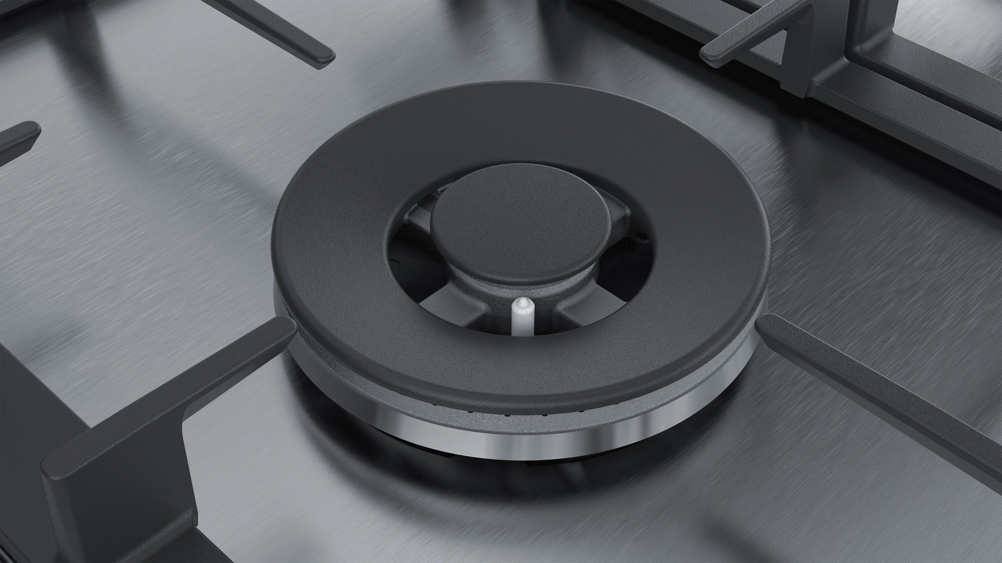 Bosch PCC6A5B90K Town Gas hob in stainless steel, further view 5
