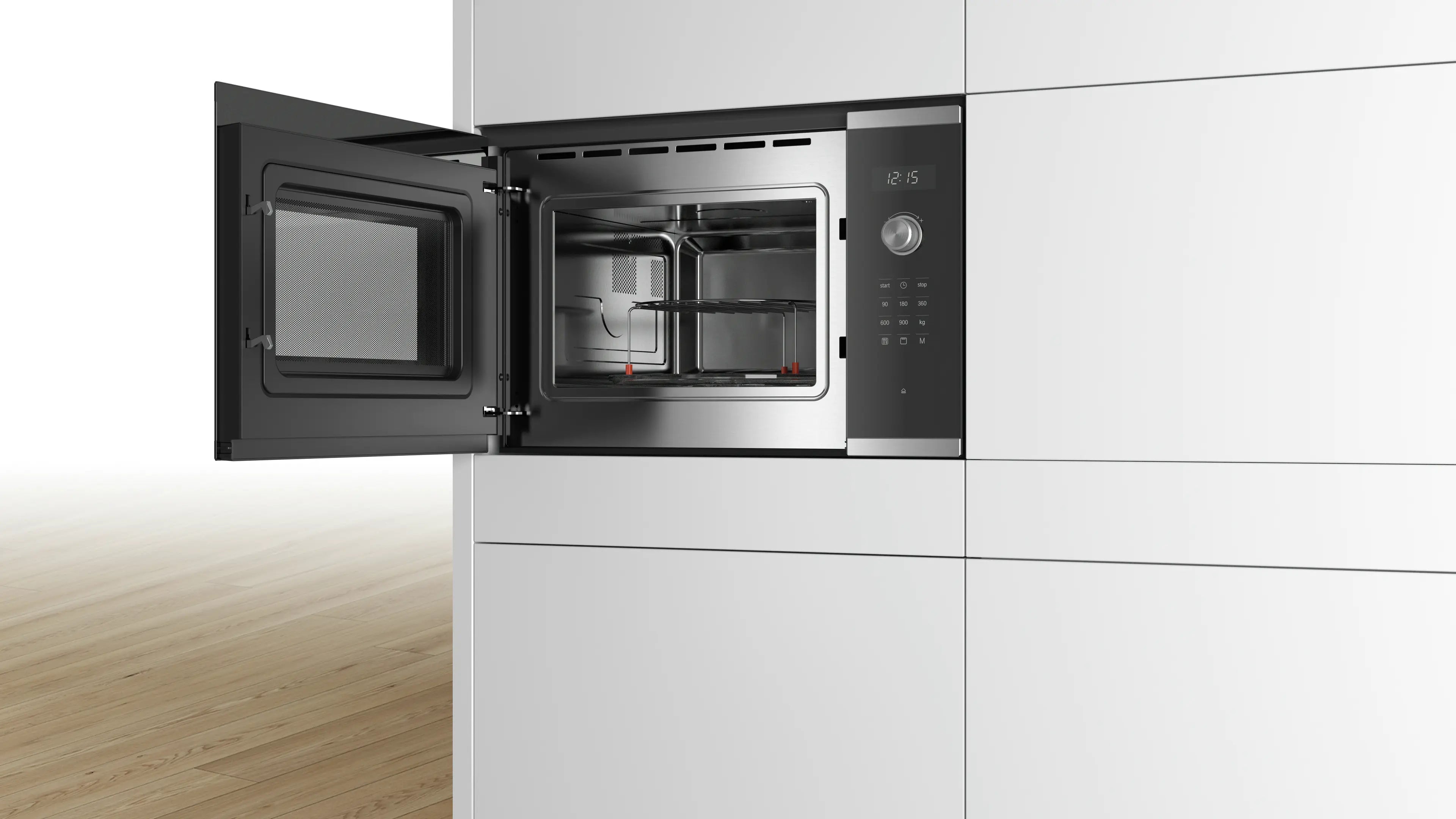 Bosch BEL554MS0K built-in microwave with grill in stainless steel, further view 4