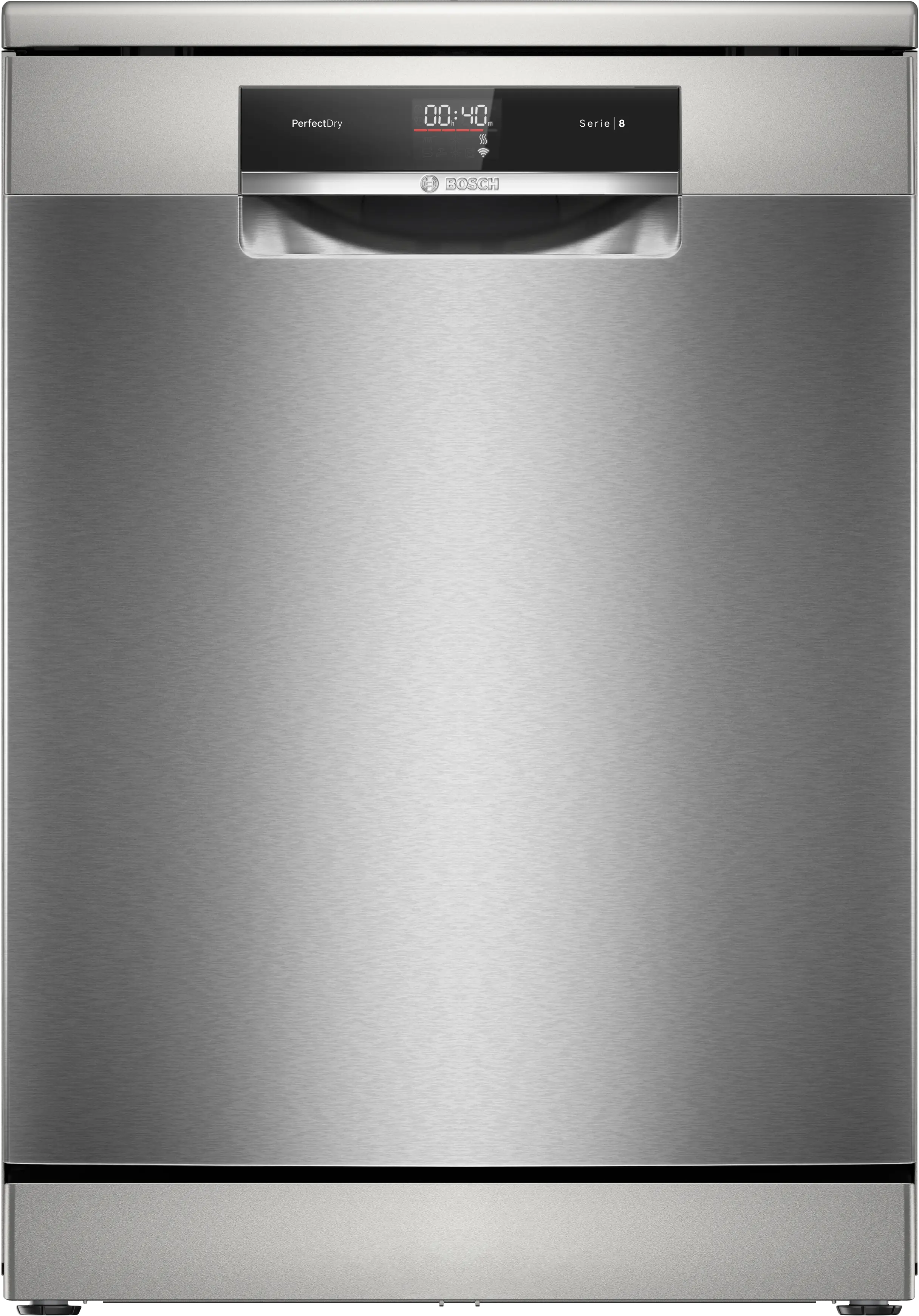 Bosch SMS8YCI01E free-standing dishwasher in brushed steel, 600 mm wide