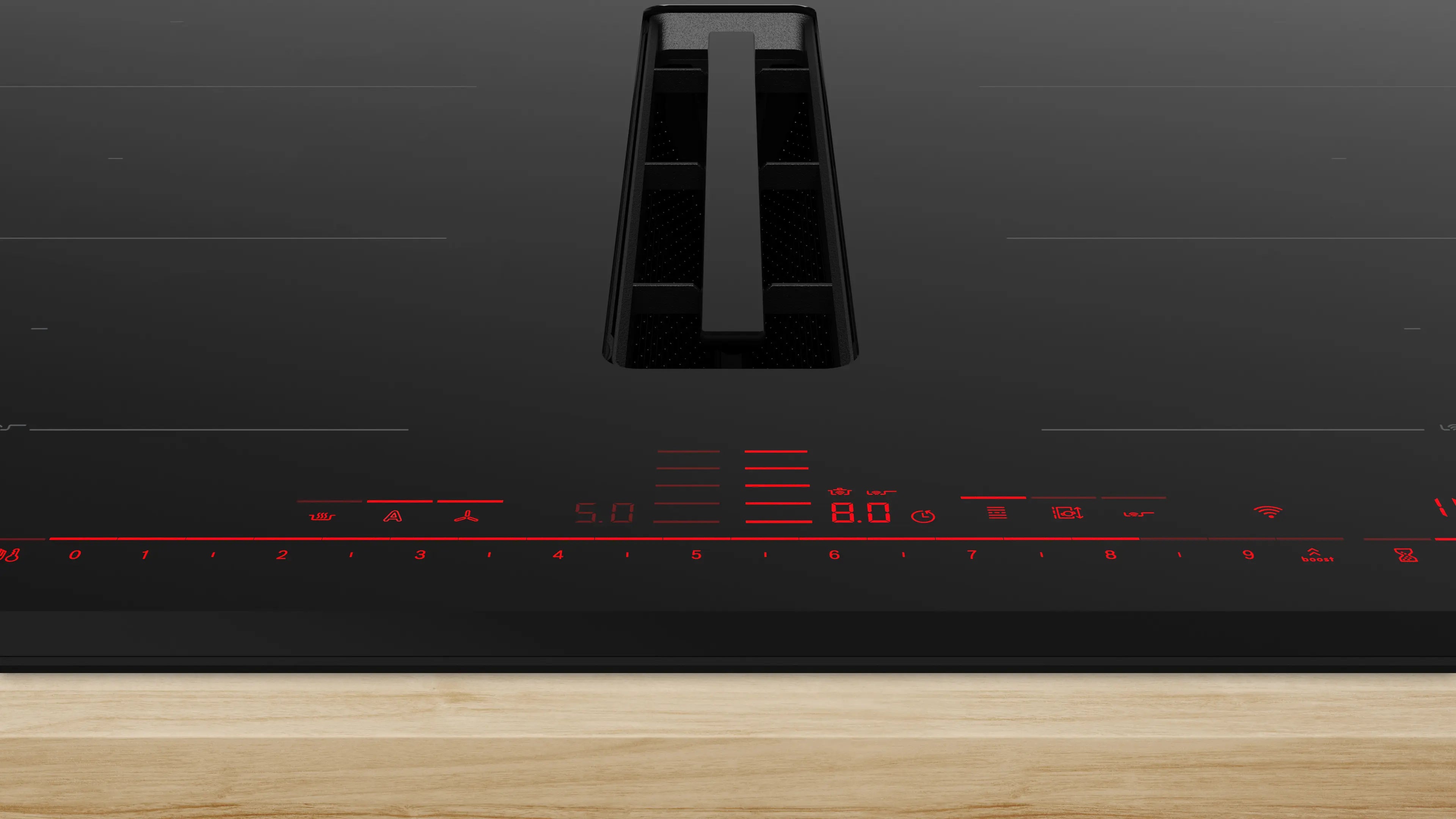 Bosch PXX895D66E induction hob with integrated ventilation, further view 3