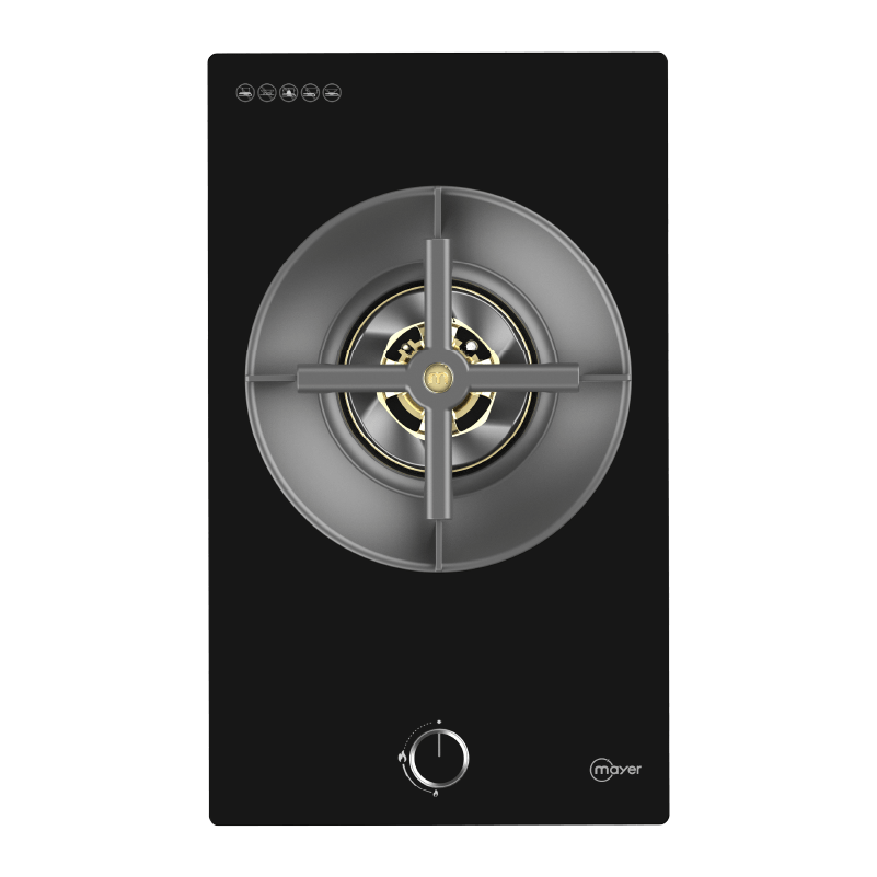 Mayer MMGH130HI single-zone glass gas hob, Town Gas, 310 mm wide
