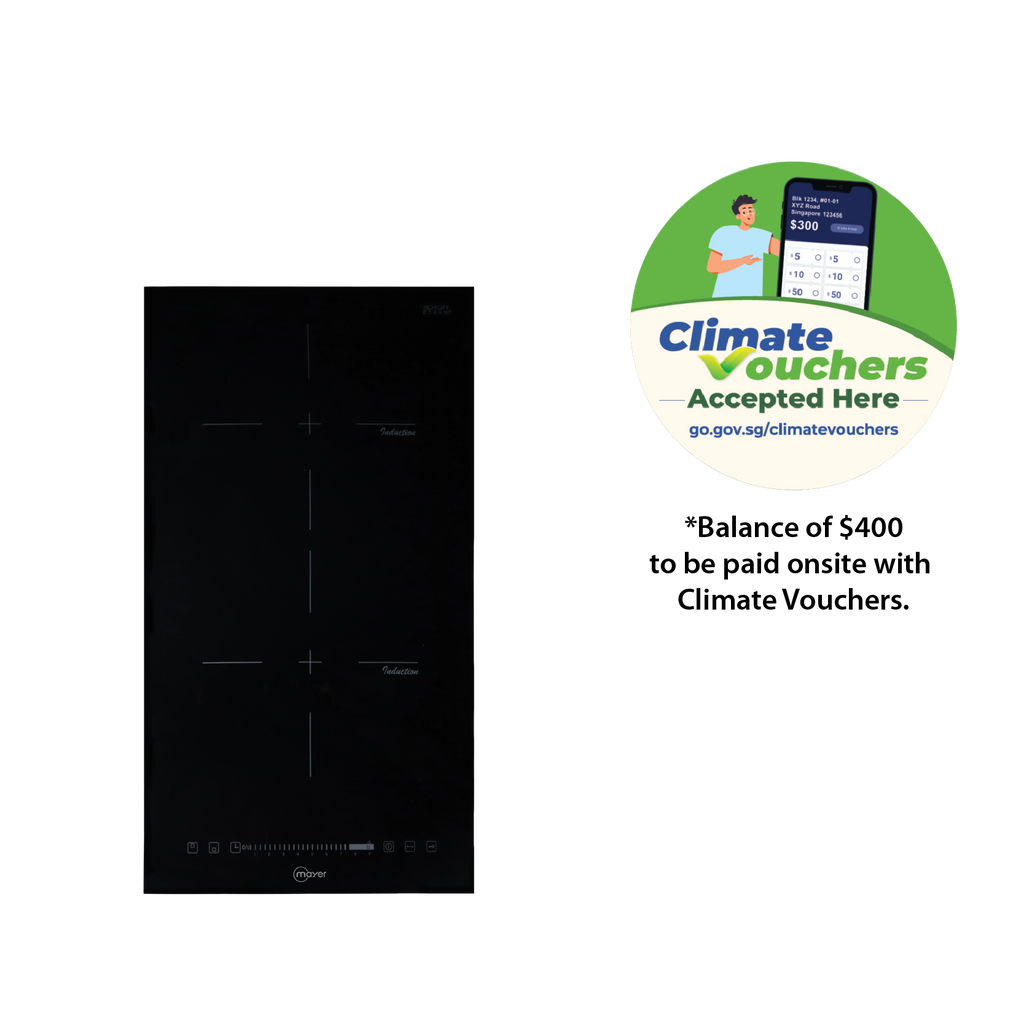 Mayer MMIH30CS two-zone domino induction hob with slider control