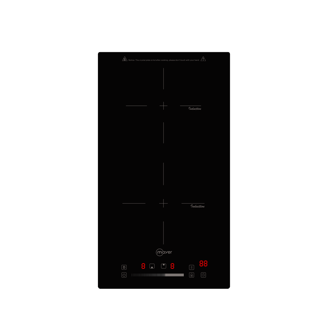 Mayer MMIH32ECS two-zone domino induction hob with slider control