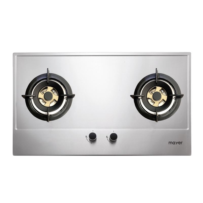 Mayer MMSS772HI two-burner stainless steel gas hob, LPG, 750 mm wide