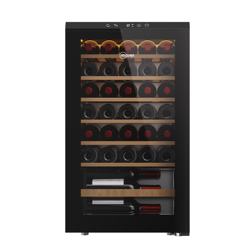MMWC34BCS 34 Bottles Wine Chiller Triple Glass with Anti-UV