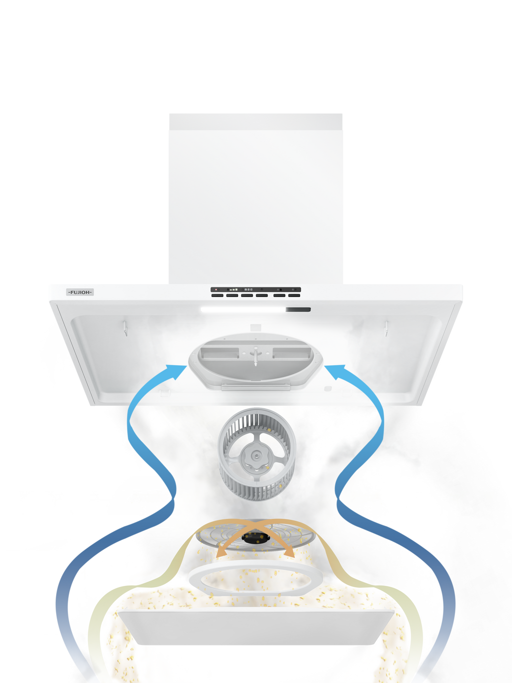 Fujioh FR-CL1890 chimney cooker hood, further view 11
