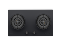 Fujioh FH-GS6820 two-burner gas hob in black glass, 780 mm wide