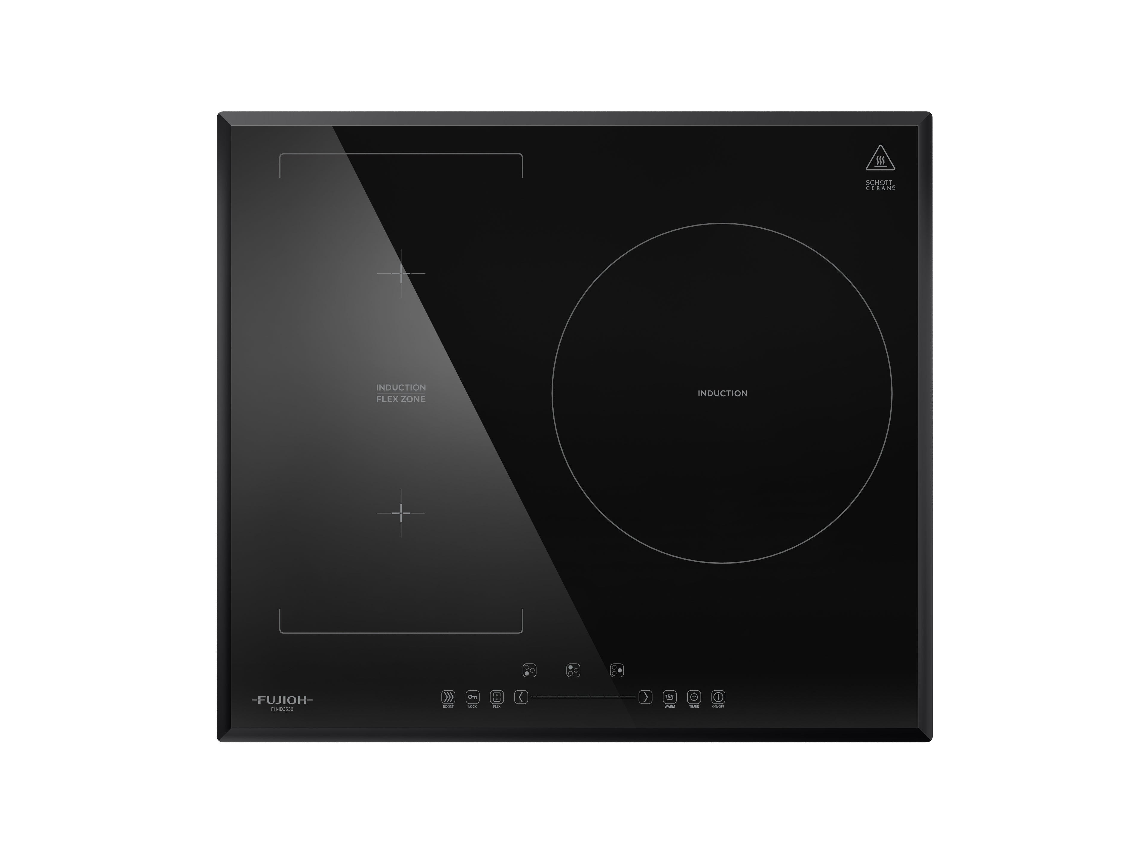 Fujioh FH-ID3530 flex induction hob in black glass, 590 mm wide