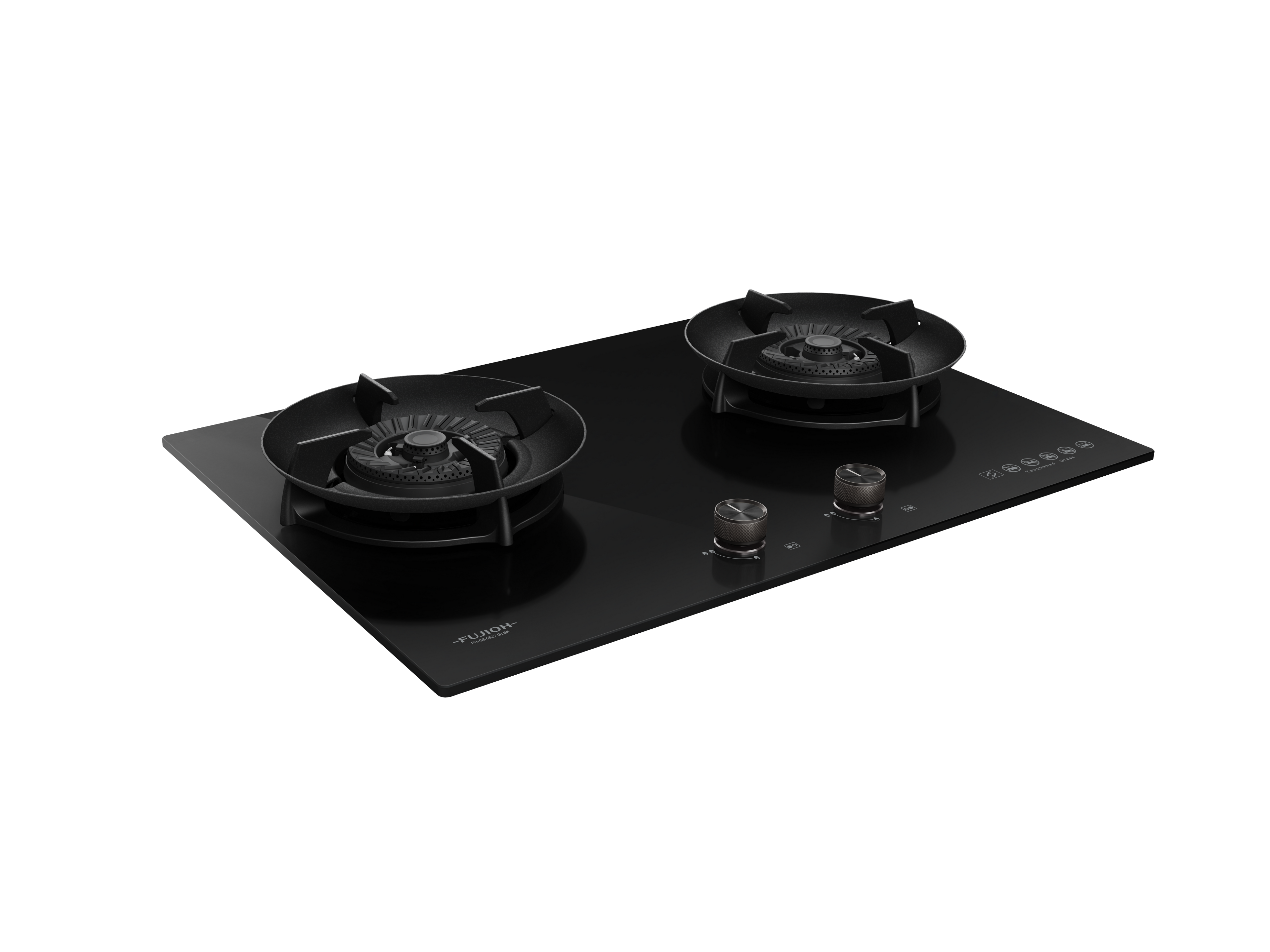 Fujioh FH-GS6827 GLBK two-burner gas hob, further view 3