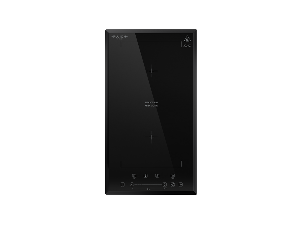 Fujioh FH-ID5228 domino flex induction hob in black glass, 288 mm wide