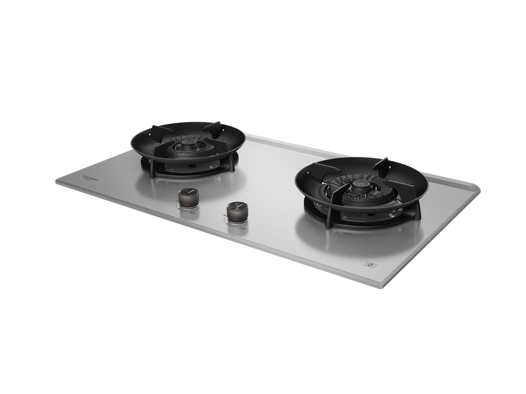 Fujioh FH-GS6820 SS two-burner gas hob in stainless steel, further view 3