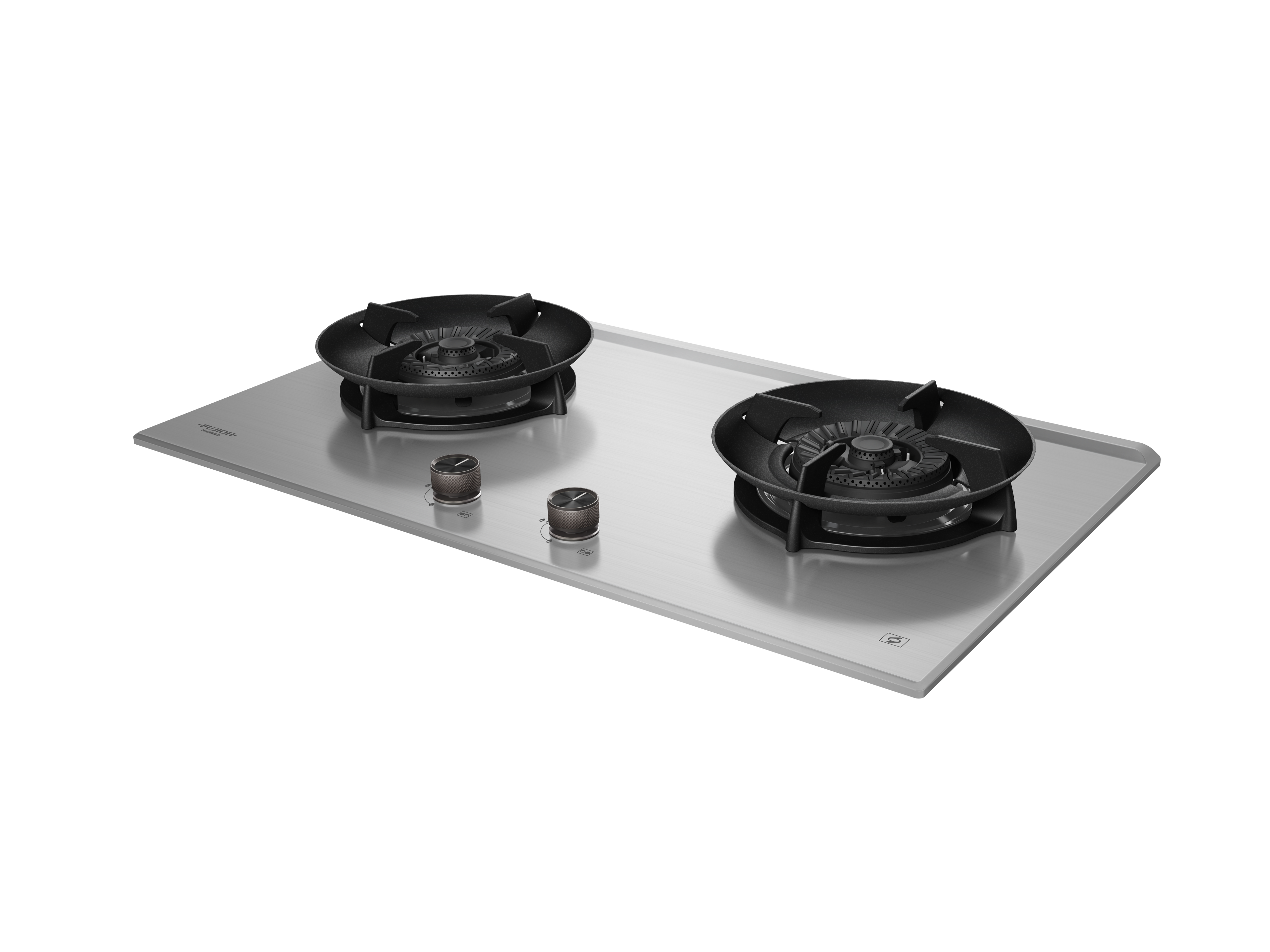 Fujioh FH-GS6820 SS two-burner gas hob in stainless steel, further view 3