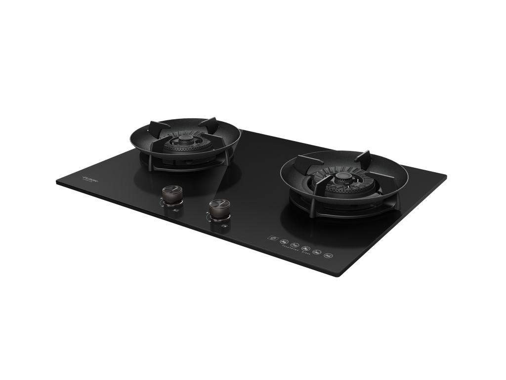 Fujioh FH-GS6827 GLBK two-burner gas hob, further view 2