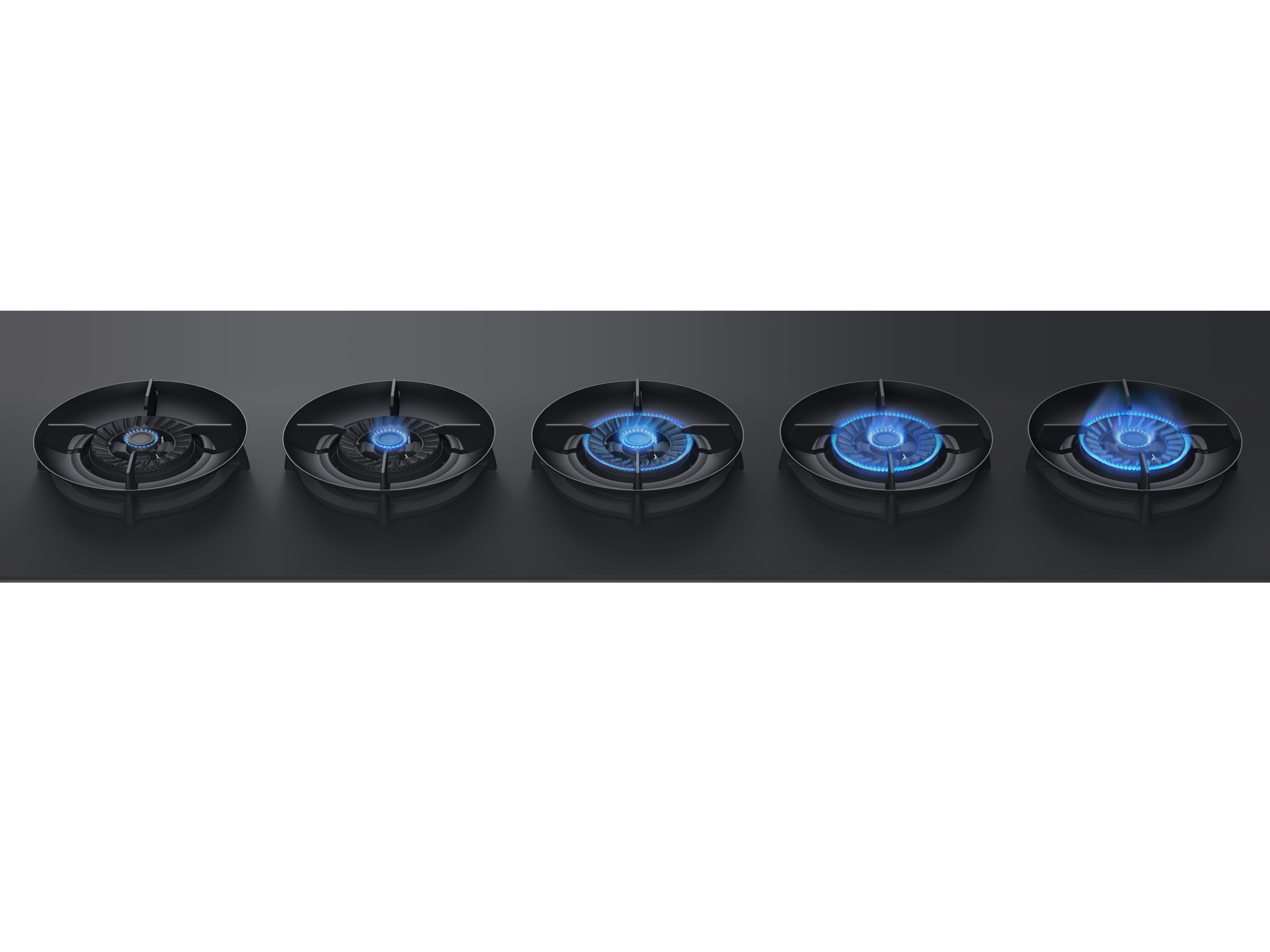 Fujioh FH-GS6820 two-burner gas hob in black glass, further view 7