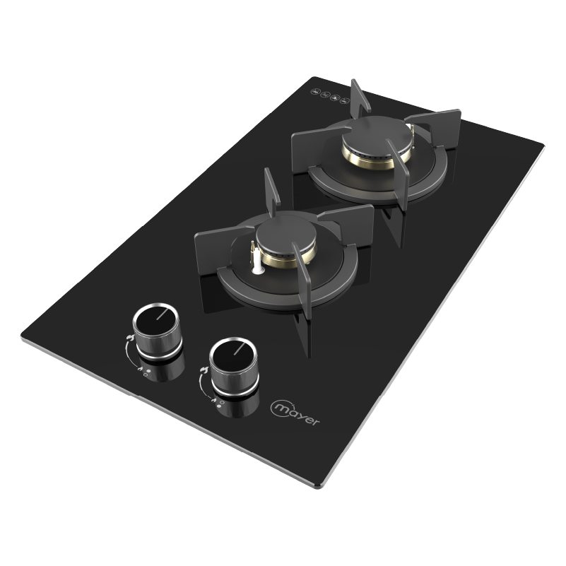 Mayer MMGH230HI two-zone glass gas hob, LPG, further view 2