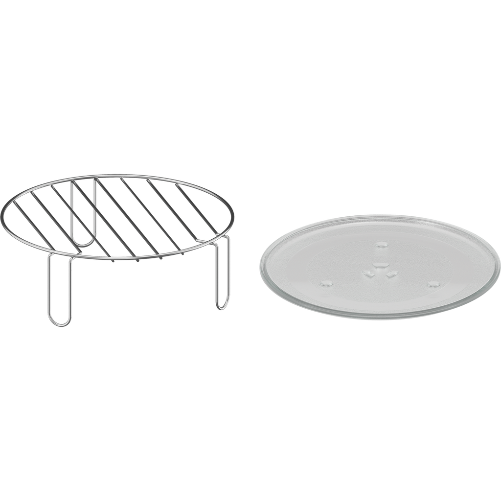 EMG23K22B 23L combination microwave oven accessories, wire grill rack and glass turntable