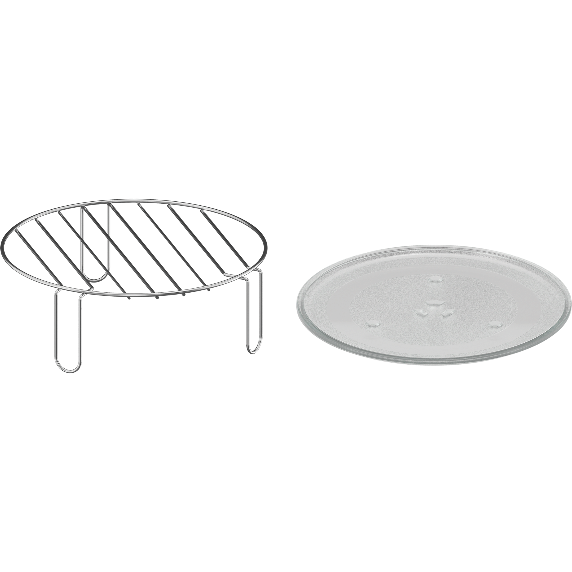 EMG23K22B 23L combination microwave oven accessories, wire grill rack and glass turntable