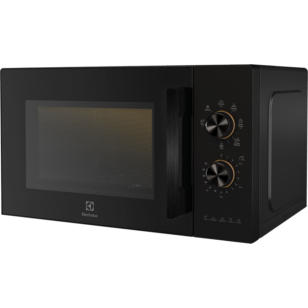 EMG23K22B 23L combination microwave oven, angled right view